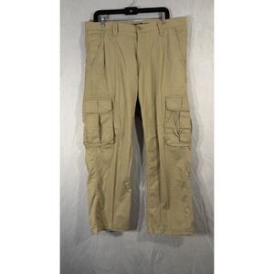 old navy Loose Fit cargo pants Beige Men's Size 36x30 Pockets Utility Pant